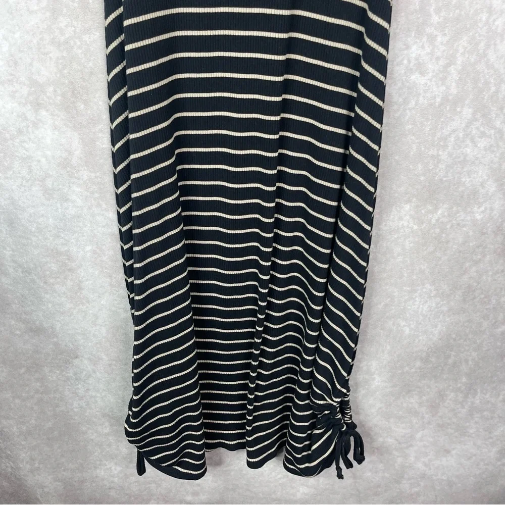 Proenza Schouler White Label Striped Ribbed-Knit Sleeveless Dress In Black Sz L - Picture 10 of 10